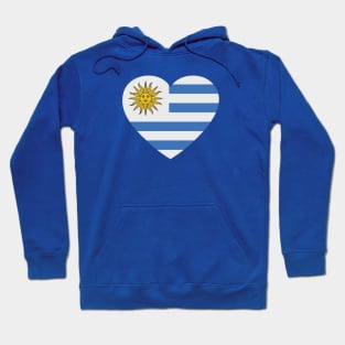 I Love Uruguay // Heart-Shaped Uruguayan Flag Hoodie